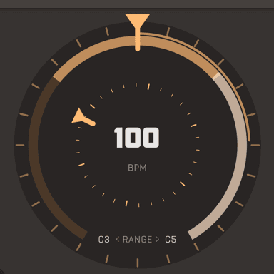 Key dial sweeping the C3–C5 range.